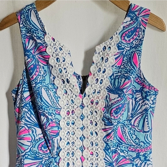 Lily Pulitzer Dress My Fans Print Sleeveless Mini Shift Dress - Picture 6 of 16